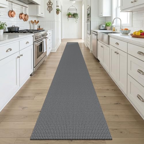 Braided 2x18 Runners Rugs for Hallway (Grey/Dark Grey / 2' x 18' (Runner))