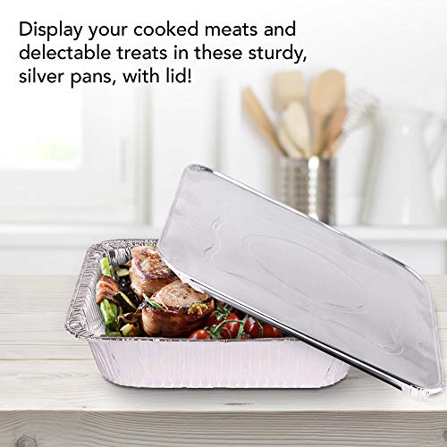 Disposable Aluminum Pans with Lids 9x13