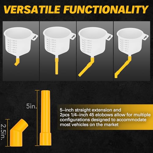 No Spill Coolant Funnel Kit (Multi-use Version Yellow)