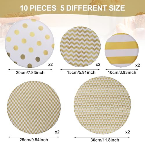 10Pcs Reusable Bowl Covers In 5 Size (Classic Style)