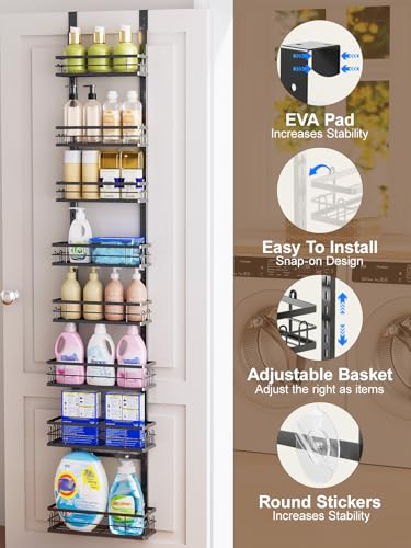 9 Tier Over the Door Pantry Organizer (Black / 9 Tier-S)