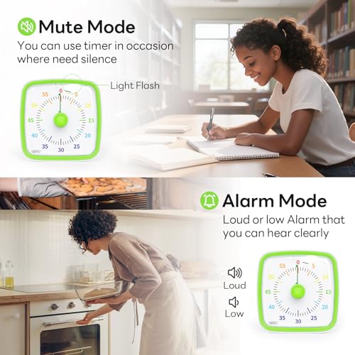 Visual Timer with Night Light (Green-dinosaur)