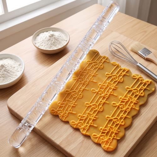 Musical Note Embossed Acrylic Rolling Pin (51019 notes)