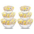 Elastic Reusable Bowl Covers for Bread Proofing (6 Pack / Lemon 6 Pack)