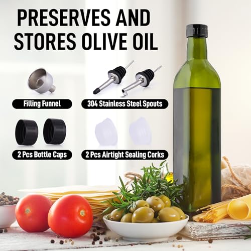 17oz Olive Oil Dispenser Bottle (1 Pack / Green)