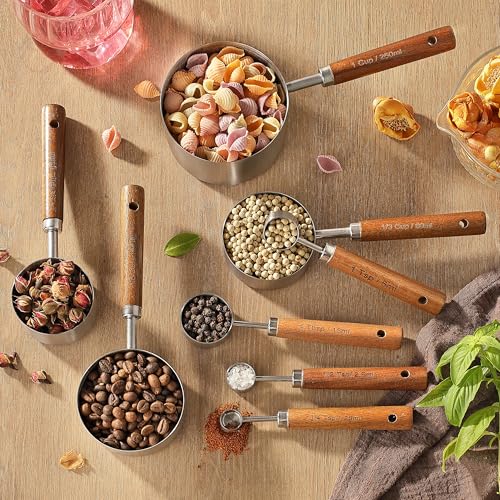 Stainless Steel Metal Measuring Cups and Spoons Set