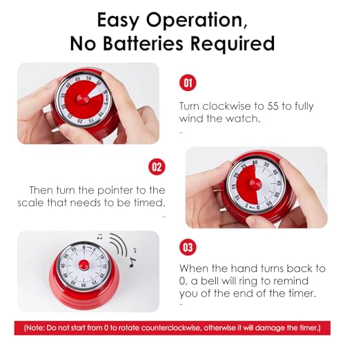 Visual Timer Teeloray 60 (Red)