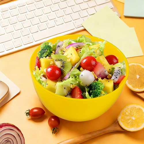 4 Piece Classic Plastic Prep Bowls with Lids (Yellow)
