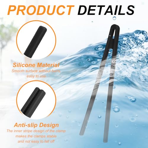 8.7" Silicone Toast Tongs (Black / 8.7")