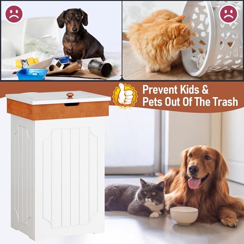 Trash Can Cabinet (White)