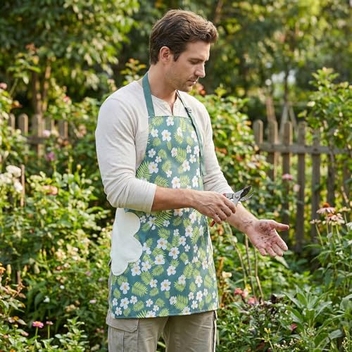 Apron for Women with Pockets & Hand Wipe (Style11)