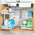 2 Tier Metal L (White / 2 Pack)