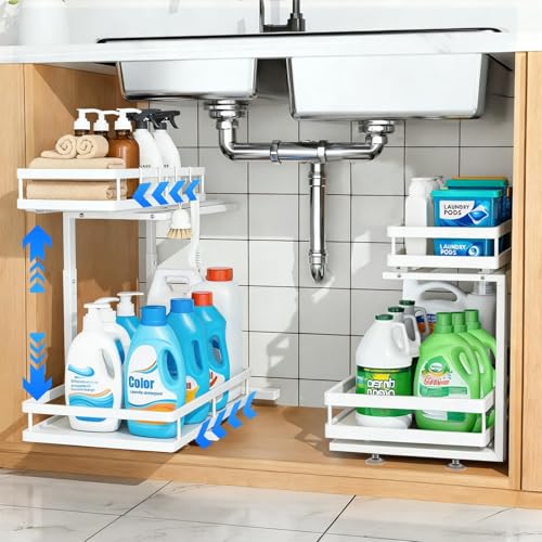 2 Tier Metal L (White / 2 Pack)