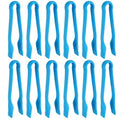 12 Pcs Toaster Tongs (8 Inch / Blue)