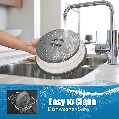 Microwave Splatter Cover for Food (Grey Cover 10.5 Inch)