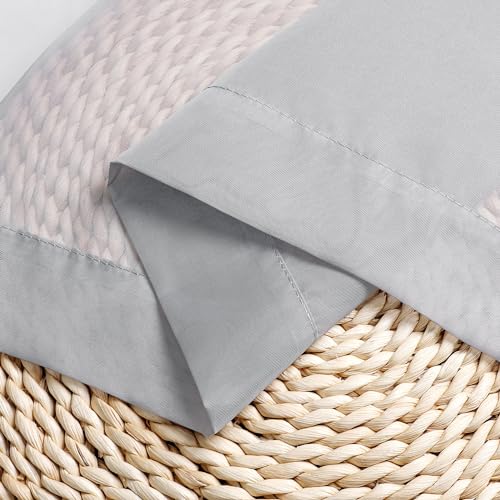 Sheer Light Grey Valances for Windows 2 Pack (Light Grey / 42"W x 14"L (Pack of 2))