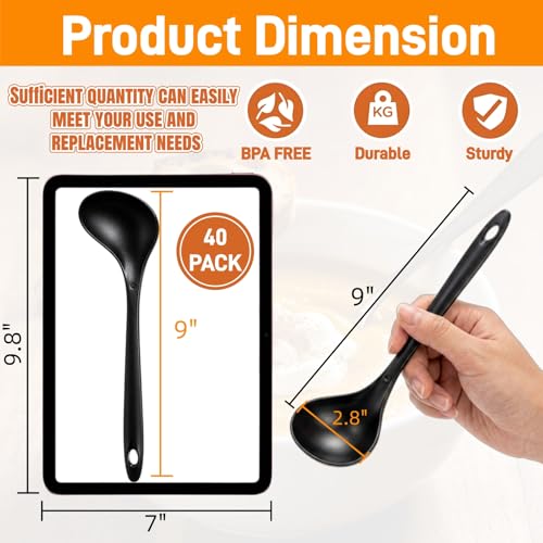 40 Pack 1.5 Oz Plastic Ladle Spoons