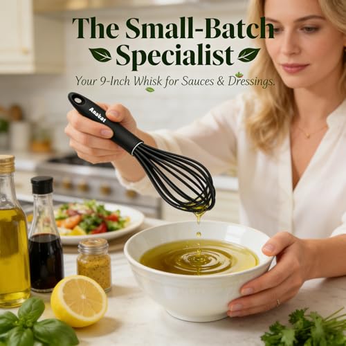 9" Silicone Balloon Whisk (9 inch / 1 Pc Black)