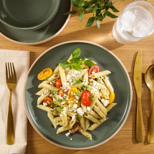Plates and Bowls Set (Service for 4 (12pcs) / Green (Bluegrass Valley))