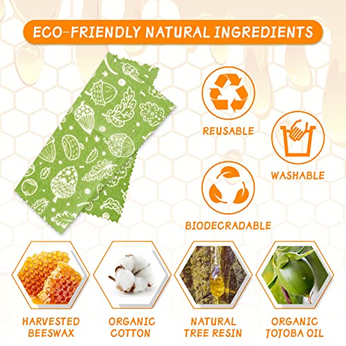 Organic Beeswax Wrap (9 Pack(1L | 3M | 5S PlantA))