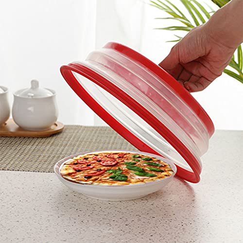 Collapsible Microwave Splatter Cover (10.5 IN,Dark pink)