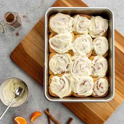 Natural Aluminum Commercial Rectangular Cake Pan (9 x 13 / Rectangle Pan)