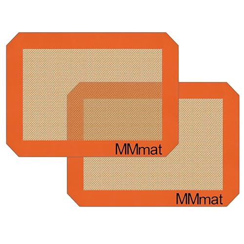 Best German Silicone Baking Mat (Toaster Oven Size Baking Mat (Set of 2) / 7.875 x 10.875 inches (LxW) *2)