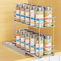 Pull Out Spice Rack Organizer for Cabinet (Silver / 4.3" - 1 Drawer)