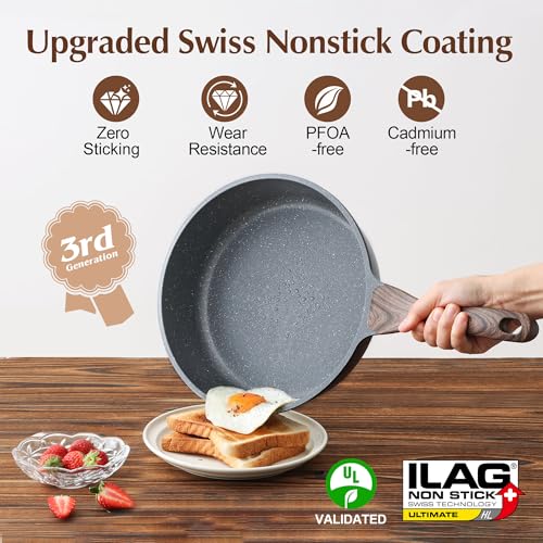 Nonstick Cookware Set 13 Pcs (Gray)