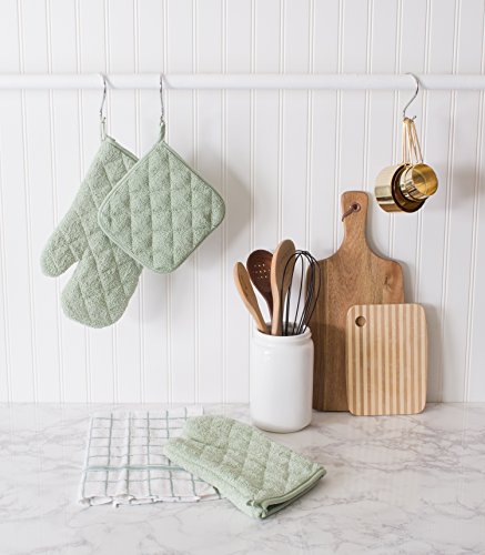 Basic Terry Collection 100% Cotton Quilted (Mint / Oven Mitt)