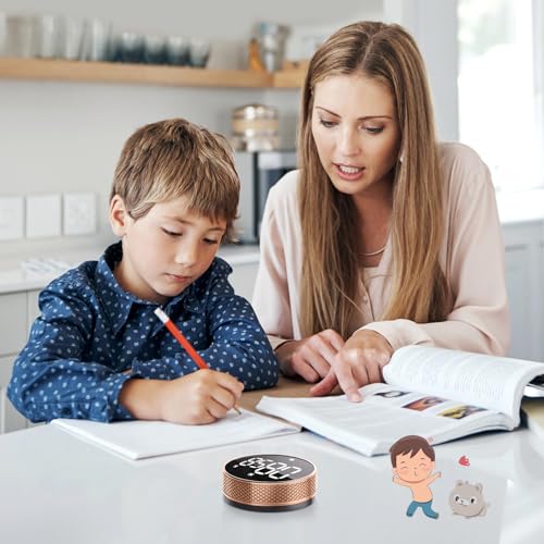 BlueSnail Kitchen Timer with LED Digital Display Smart Efficana for Home Classroom Gym Office (Rose Gold)