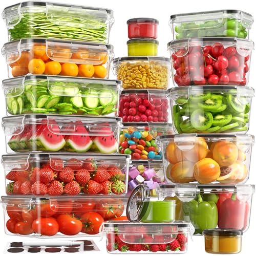 40 PCS Food Storage Containers with Airtight Lids (40 Pieces)