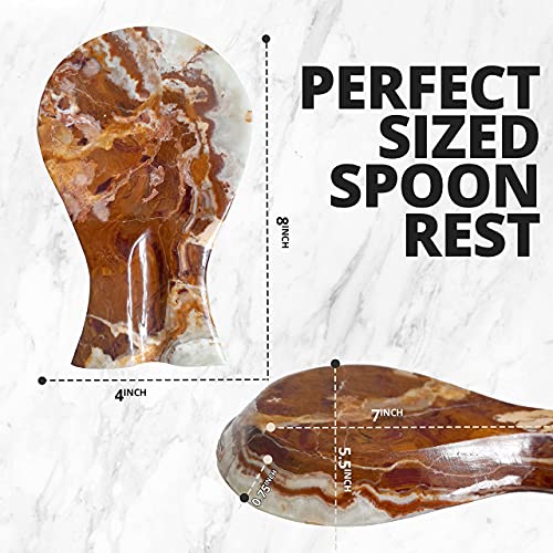 Luxury Handmade Multi Green Calcite Crystal Spoon Rest for Kitchen Counter (Multi Green Calcite)
