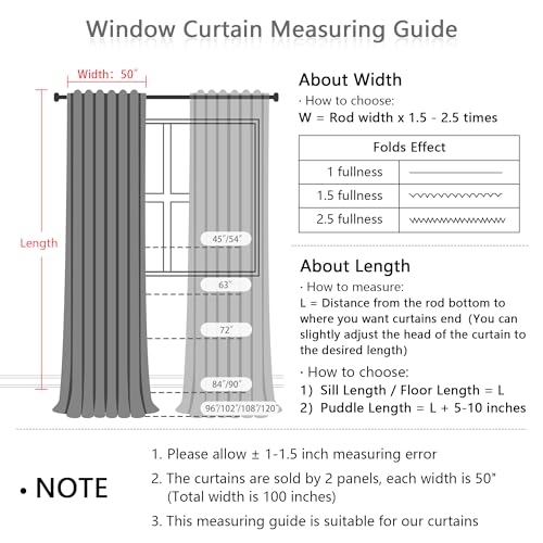 White Linen Curtains 96 Inches Long for Sliding Glass Door Semi Sheer Curtains Light Filtering Drapes Living Room Window Treatment Soft Boho Farmhouse Style (50"W x 96"L (Pack of 2) / Pure White)