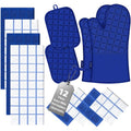Oven Mitts Pot Holders Sets (Royal Blue)