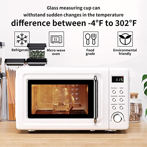 High Borosilicate Glass Measuring Cup (White measuring scale / 300 ML (1 1/4 Cup))