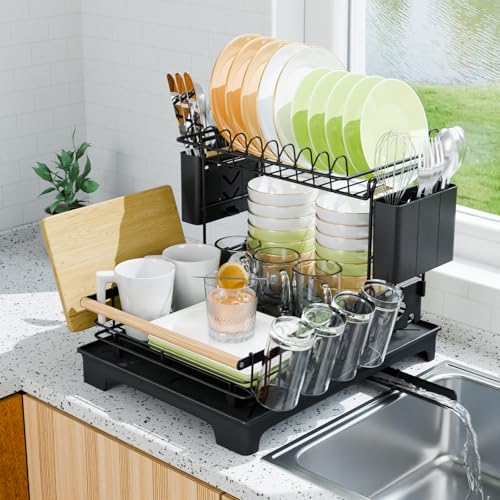 2 Tier Dish Rack with Drainboard (2 Tier)