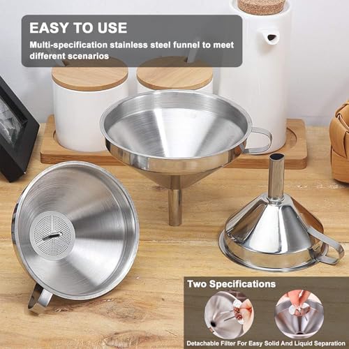 Stainless Steel Funnels for Kitchen use (5pcs Funnel set)