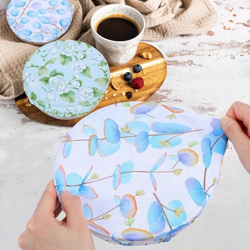 5 Pieces Bowl Covers Reusable (Eucalyptus Leaves)