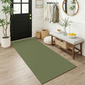 3x6 Washable Runner Rug (Olive Green/Earthy Green / 3' x 6' (Rectangular))