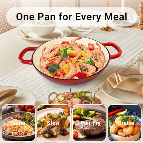 Enameled Cast Iron Dutch Oven (Gradient Red / 3.8 QT)