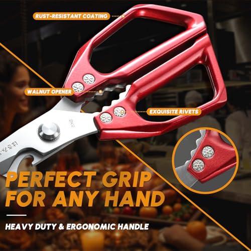 Kitchen Scissors all Purpose (Red)