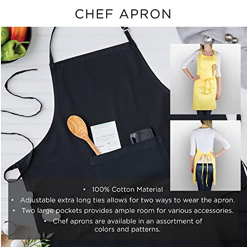 100% Cotton Solid Chambray Kitchen Set (Natural / Chef Apron)