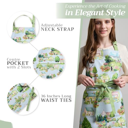 Aprons for women with Pocket 100% Cotton Pack of 1 (125 - Gignac)