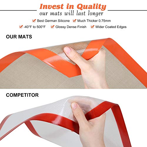 Best German Silicone Baking Mats (9x13 inch Cookie Sheet Liner (Set of 2) / 9 x 13 inches (LxW) *2)