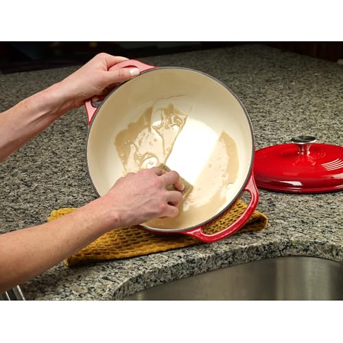 Enameled Cast Iron Round Dutch Oven (Red)