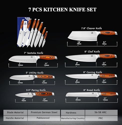 7 PCS Kitchen Knife Set