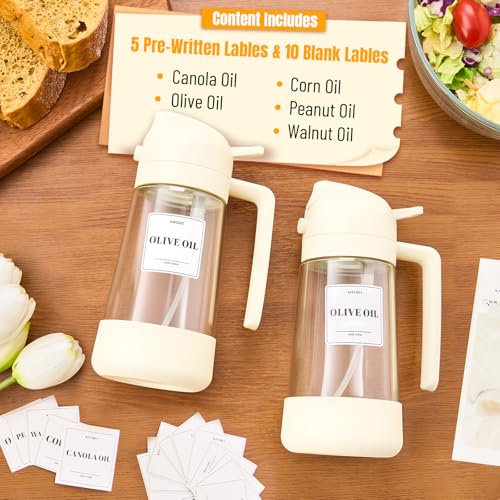 Oil Sprayer for Cooking (White-2PCS)