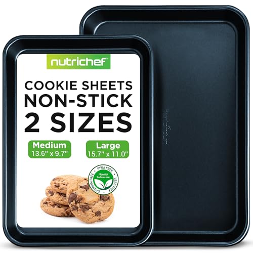 2 Piece Baking Sheet Non Stick (Blue Diamond / 2-Piece Set)