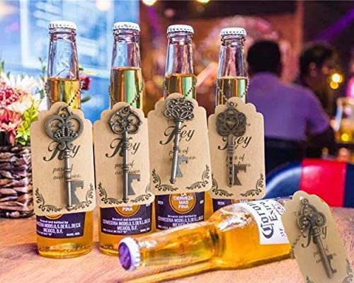 50pcs Skeleton Key Bottle Opener (Red Copper)
